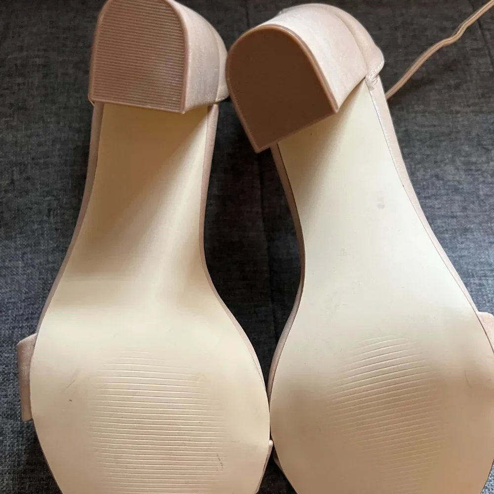 Brand New Nude Open Toe Heels - Picture 2 of 3
